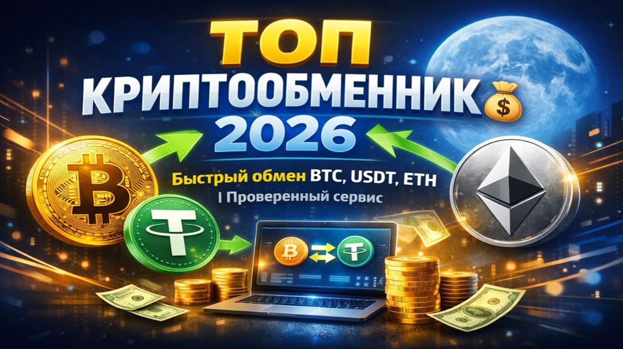 ТОП криптообменник 2026 💰 Быстрый обмен BTC, USDT, ETH | Проверенный сервис