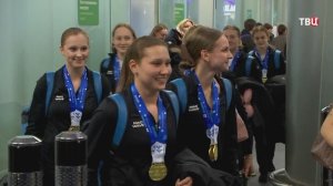 Сборная России по синхронному плаванию с триумфом вернулась из Парижа