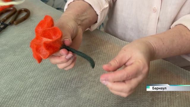 Игрушки и одежду валяет из шерсти жительница Барнаула Галина Толкацкая смотреть онлайн