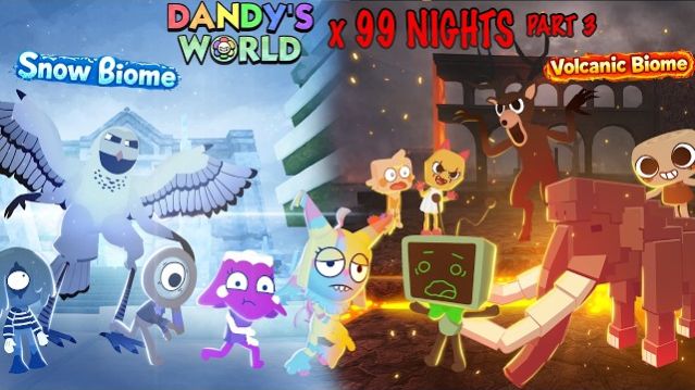 TOONS EXPLORING 99 NIGHTS BIOMES PART 3 - DANDY'S WORLD ANIMATION MEME