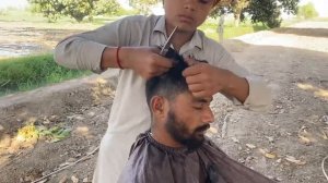 Самый молодой парикмахер в мире . Быстрая стрижка, со стрижкой бороды