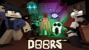 Roblox Doors в стиле Minecraft анимация