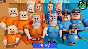 Семья заключенных ПРОТИВ семьи полицейских БЕЖИТ из ТЮРЬМЫ! Игровой процесс Обби Роблокс #roblox