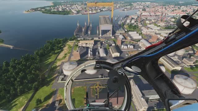 DCS: Cold War Germany - Mi-24 Flight Over The Seaport