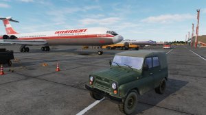 DCS: Cold War Germany - Airport tour on UAZ-469