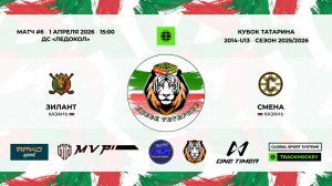 КУБОК ТАТАРИНА 31 марта - 2 апреля матч 6 «Зилант» г. Казань - «Смена» г. Казань