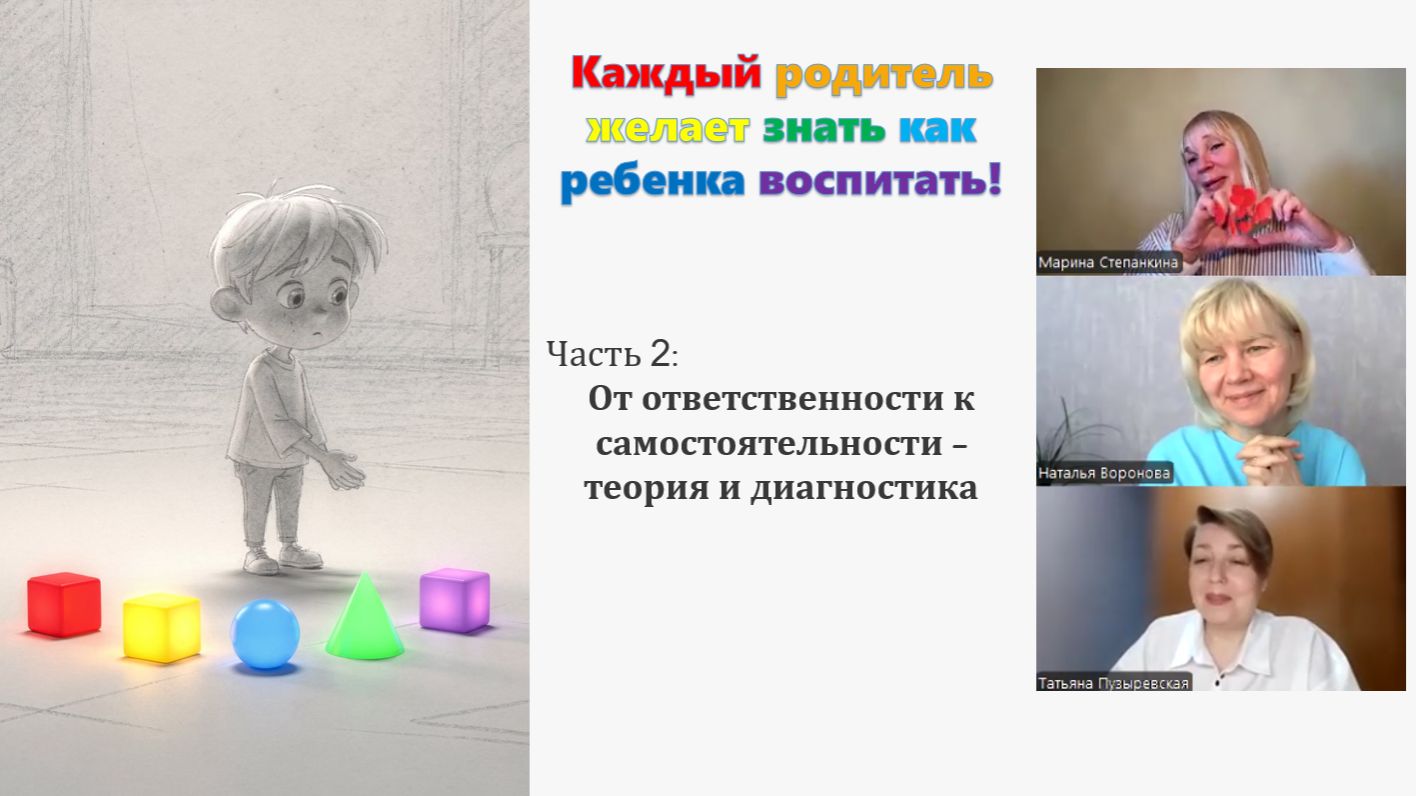 Родитель в роли. 2часть. От ответственности к самостоятельности