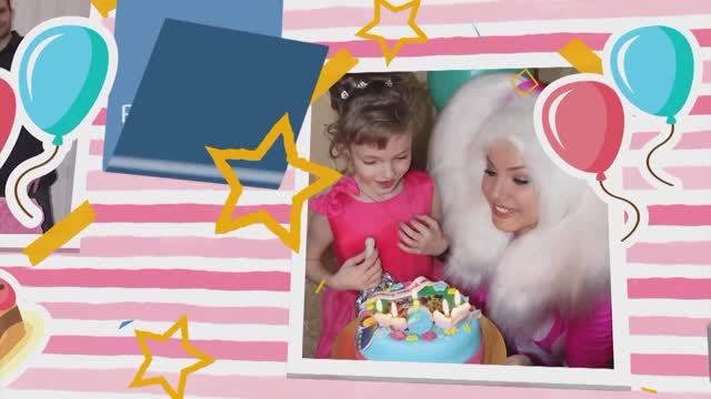 Праздник день рождения, начало праздника, заставка, мультики-клип детям, видеоооператор в Ульяновске