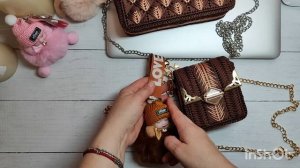 мини минисумочка.Обзор сумочки и узора. #канва #шнур #рукоделие