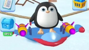 Sled Surfers. Пингвин на ледянке