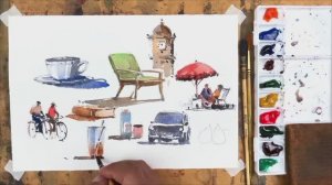 Простое упражнение для рисования акварелью, которое под силу КАЖДОМУ!