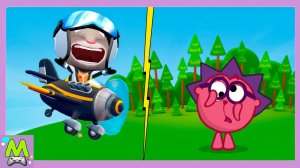 Смешарики против Говорящего Тома.Гонки по Вулканам и Полеты на Самолетах.Кто Лучше