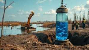 В болоте Белоруссии экскаватор наткнулся на капсулу со странными существами