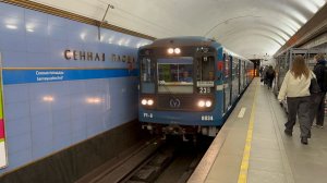 «Перегонка!» Метропоезд «Номерной» (81-717/714) с грузовым вагоном Ем по маршруту №239, 2026 год