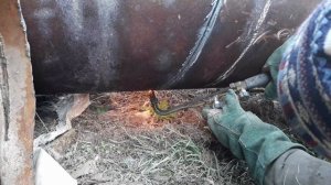 Тепловые сети! Работа на глазок,- резаком! Видео1.