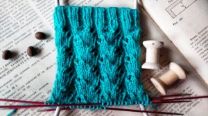 Узор спицами для начинающих вязальщиц / простой, схема в видео.