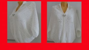 Кардиган  " КОКОН" , вязание КРЮЧКОМ