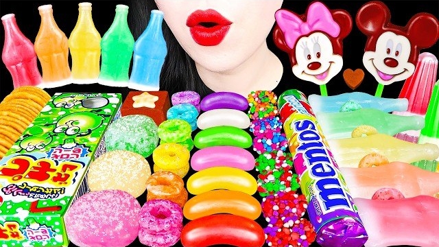 асмр разноцветные десерты