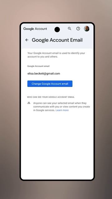 Как сменить адрес почты Google