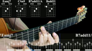 ИГРА АККОРДАМИ на Гитаре 024. Уроки Гитары. Аккорды и табы для Гитары Guitar B28