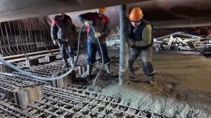 Монолитные работы продолжаются на площадке строительства станции метро «Сенная