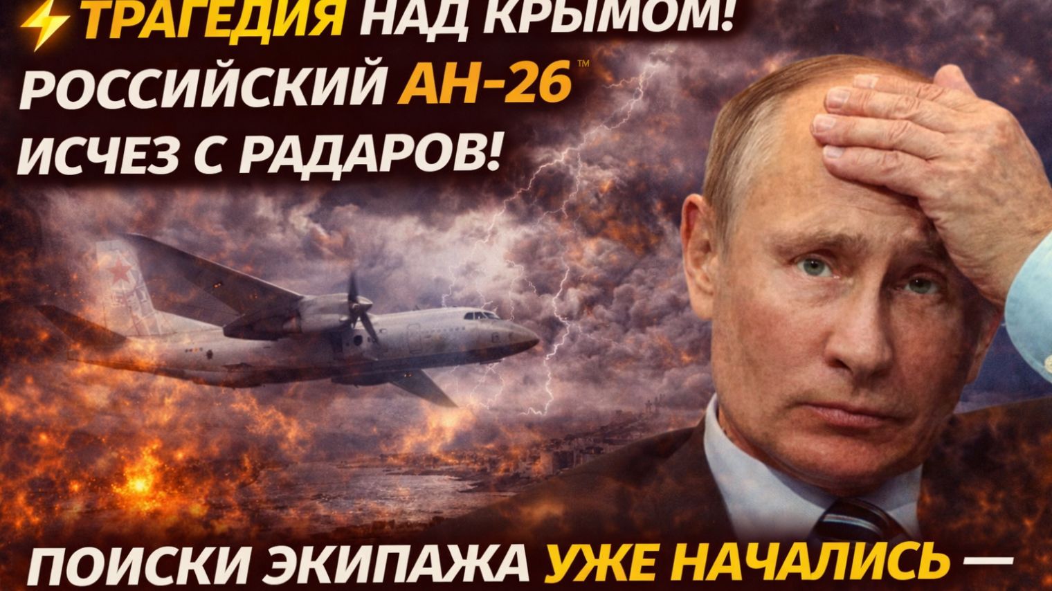 ⚡ ТРАГЕДИЯ НАД КРЫМОМ!⚡ ШОК! Погибли 29 человек! Крушение Военного АН-26 в Крыму. Сбили? смотреть онлайн