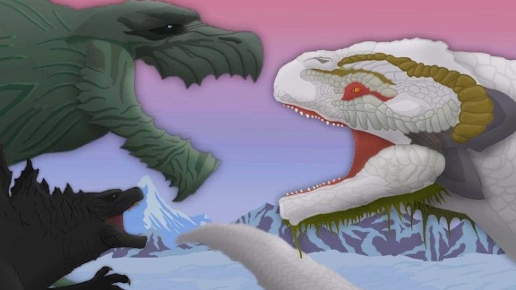 Годзилла и Годзилла Земля против Мирового змея