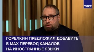 Горелкин предложил добавить в МАХ перевод каналов на иностранные языки