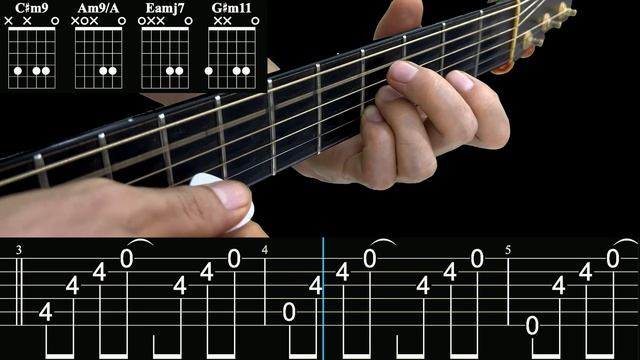 ИГРА АККОРДАМИ на Гитаре 027. Уроки Гитары. Аккорды и табы для Гитары Guitar B28 смотреть онлайн
