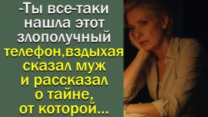 - Ты все-таки нашла этот злополучный телефон, вздыхая сказал муж и рассказал о тайне, от которой…