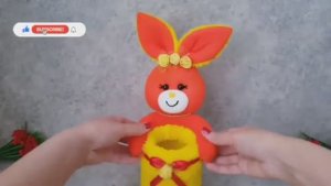 Изготовление конфетницы в форме кролика из стеклянной банки! Прекрасная идея для подарка!