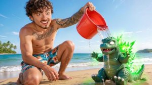 МЫ ПРИРУЧИЛИ ГОДЗИЛЛУ НА ОДНОМ БЛОКЕ В ОКЕАНЕ В МАЙНКРАФТ!