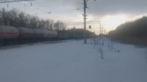 Электровоз 2ЭС5К-495/505 прибывает на станцию Ройка 15.03.2026