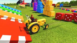 Мультики для детей. Жесткий паркур от мини до огромных экстремальных тракторов