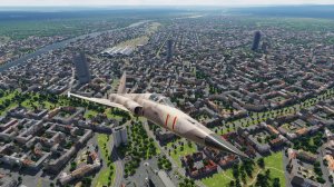 DCS: Cold War Germany - Flight over the city of Frankfurt