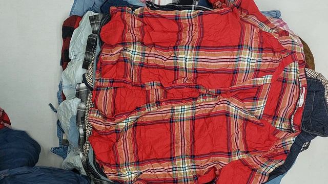 Блузки рубашки женские дл. рукав, фланель секонд оптом 1 пак