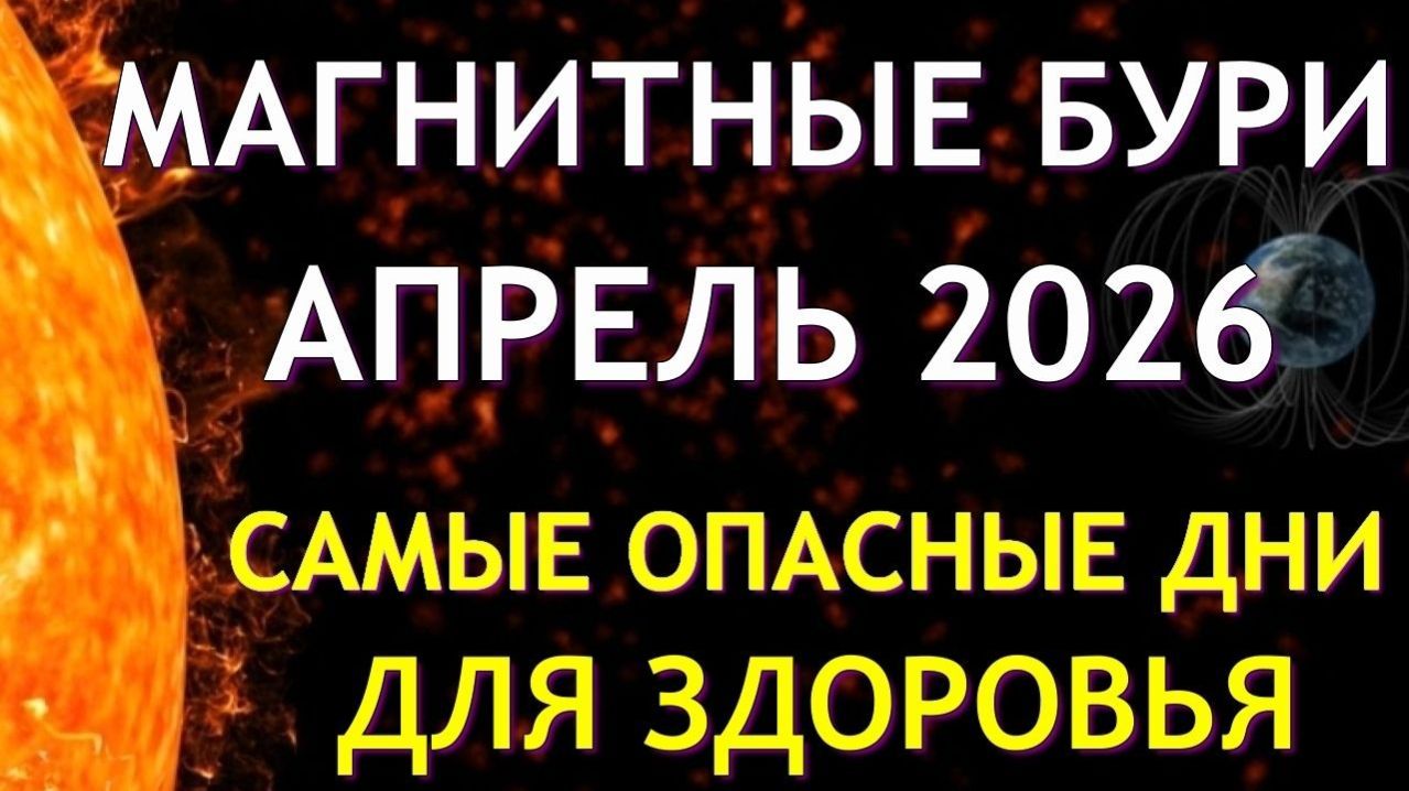 Магнитные бури в АПРЕЛЕ 2026. Неблагоприятные дни. Как пережить.