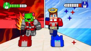 Джей Джей Автобот против Майки Десептикон - Трансформеры Ангел против Дьявола. Майнкрафт Мультик