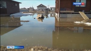 Из-за активного таяния снега затопило часть костромского поселка Первый