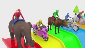 Изучение цветов для детей с помощью экскаватора и футбольных мячей - Учим цвета для детей