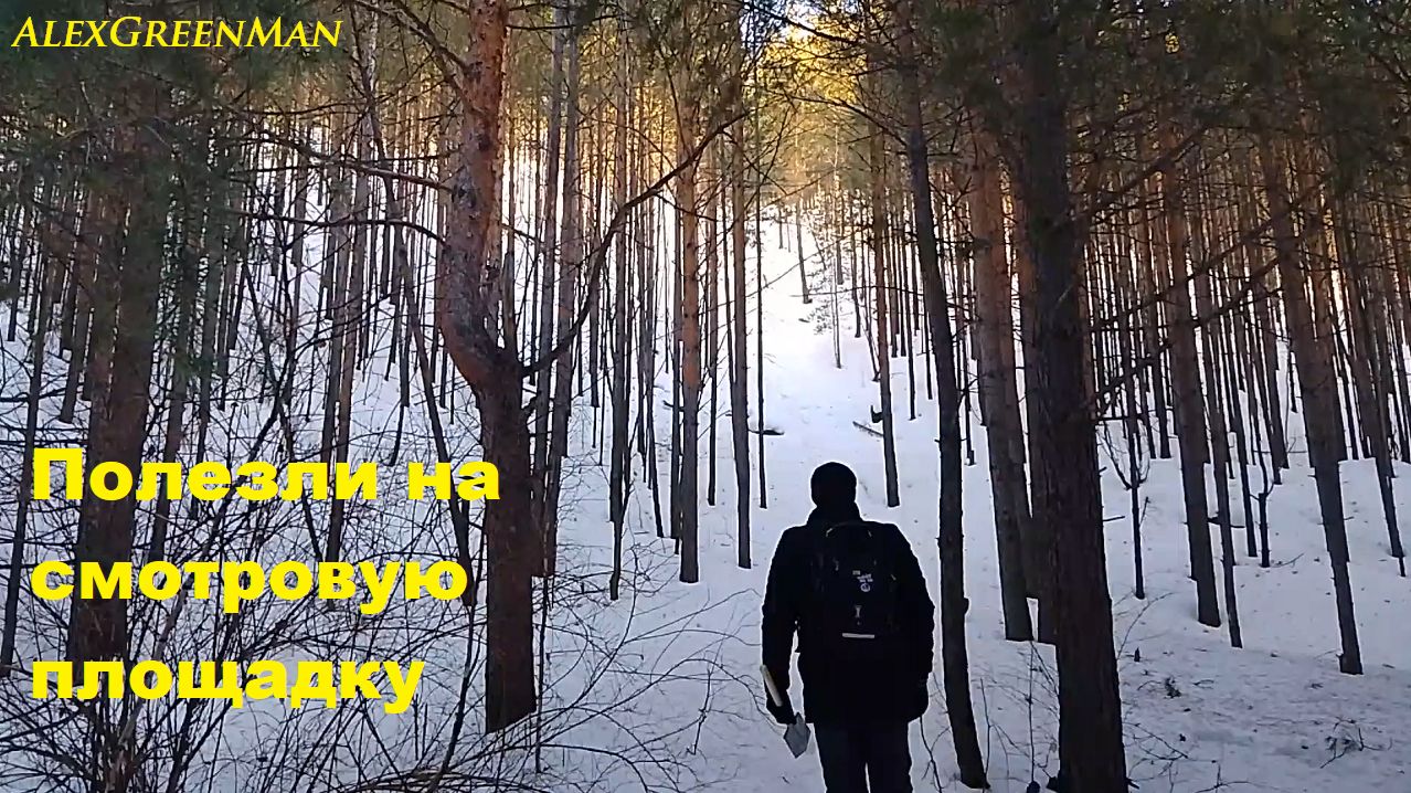 Прогулка в весеннем лесу, подъем на гору