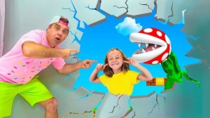 Настя и папа в секретной комнате | ВИДЕО ДЛЯ ДЕТЕЙ