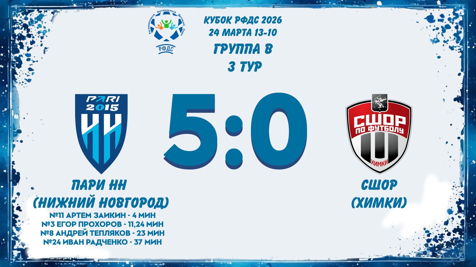 Пари НН (Нижний Новгород) - СШОР (Химки)