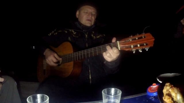 Ночные песни на природе у костра