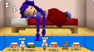 🤫ПОСТРОИЛИ КАФЕ Под КРОВАТЬЮ ЛИЛИ в Майнкрафт! НУБИК