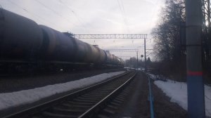 Электровоз 2ЭС5К-459 проходит станцию ройка 27.03.2026