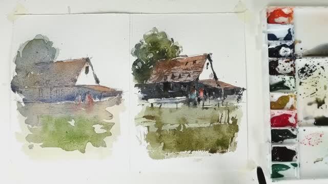 Что будет, если добавить слишком много воды в акварель