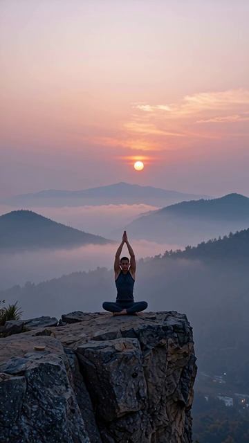 Медитация на вершине горы #медитация #горы #спокойствие