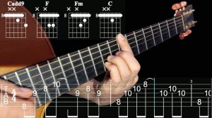 ИГРА АККОРДАМИ на Гитаре 003. Уроки Гитары. Аккорды и табы для Гитары Guitar B28