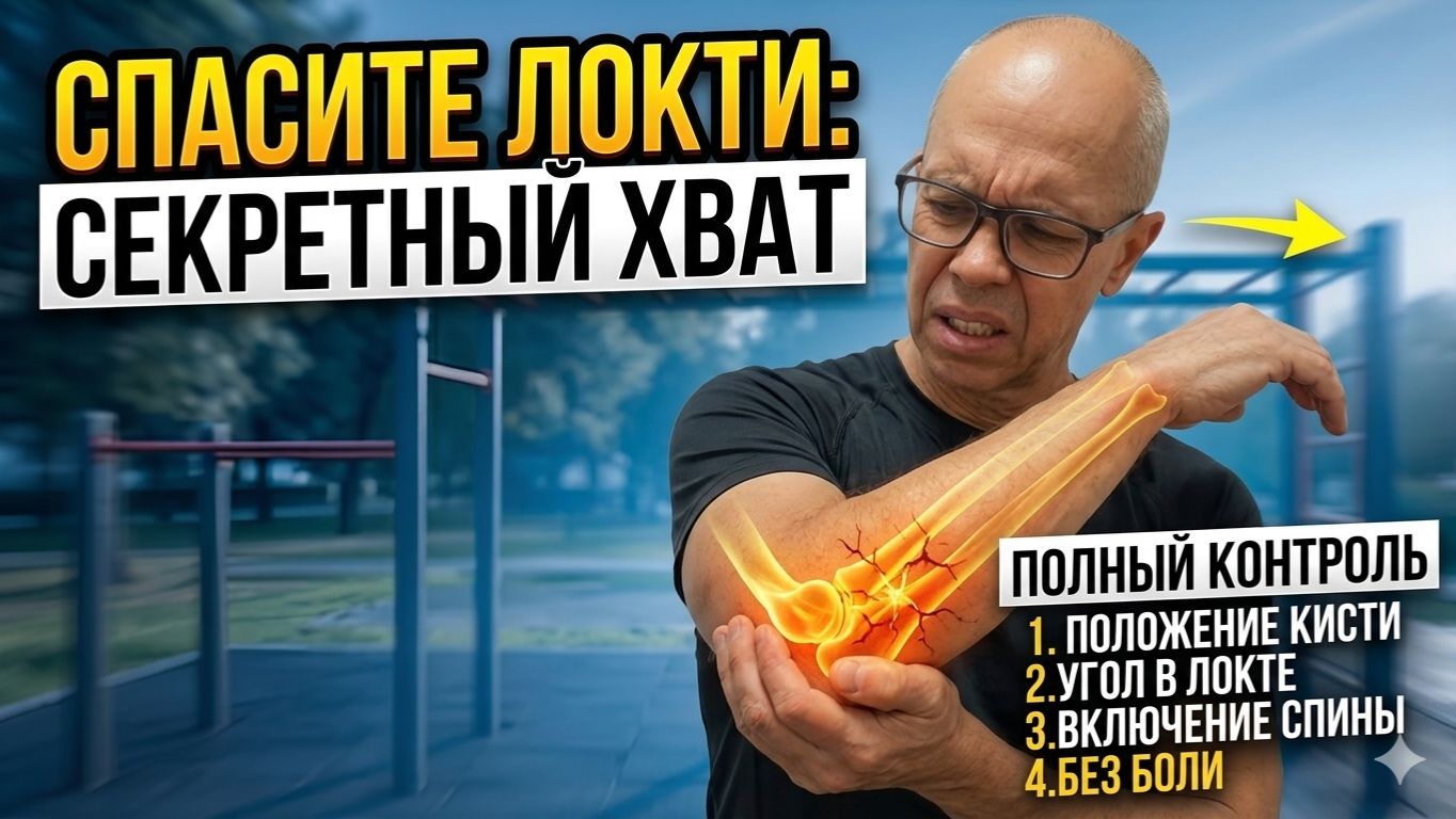 Подтягивания после 45: Забудьте о боли в локтях навсегда! (Секретный хват)